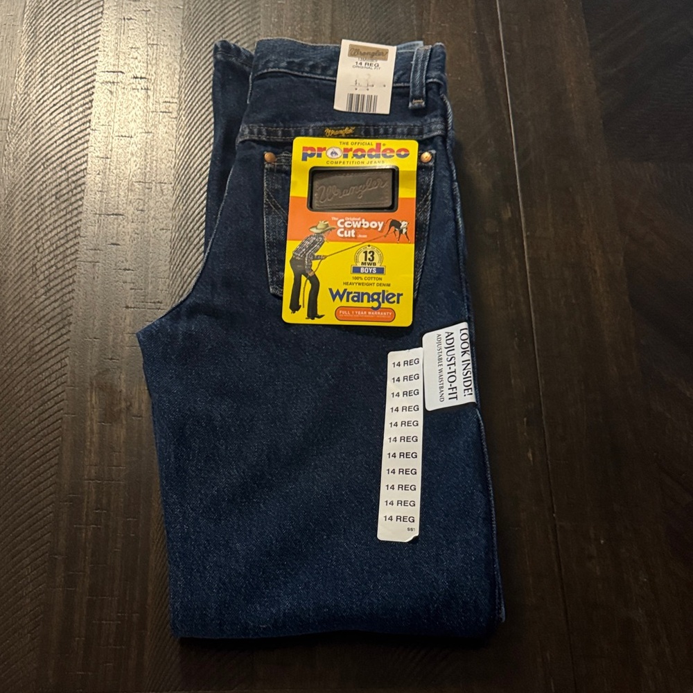Wrangler Boy's Bootcut Jeans - Deep Blue - Size 14